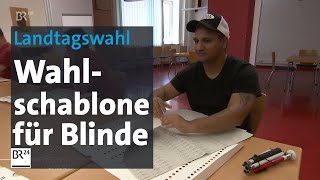 Landtagswahl 2023 Wahlschablone für Blinde im Test  BR24 [upl. by Mckeon]