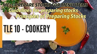 cooking PREPARE STOCKS FOR MENU ITEMS [upl. by Darmit]