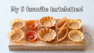 My 5 favorite savory tartelettes or tart shells  All recipes amp techniques [upl. by Ardnazxela742]