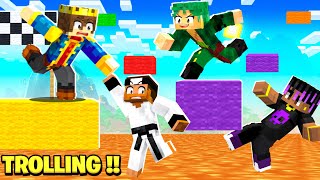 TROLLING LILYVILLE MEMBERS IN PARKOUR MINECRAFT [upl. by Coster]