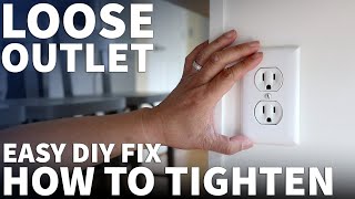 How to Fix Loose Outlet  Electrical AC Outlet Moves When Plugging In [upl. by Bysshe]