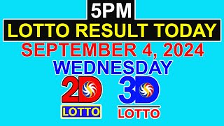 Lotto Result Today 5pm September 4 2024 PCSO [upl. by Nirred]