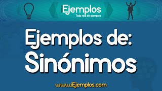 Ejemplos de Sinonimos ¿Que son los Sinonimos [upl. by Jueta]