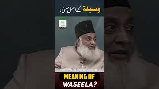 Waseela Ka Matlab Kya Hai  Meaning Of Waseela  Dr Israr Ahmed shorts [upl. by Enedan]