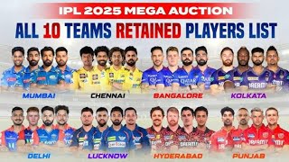 IPL 2025 Retain and Release List  IPL 2025  All team player list  IPL [upl. by Jauch]