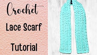 Crochet Shell Scarf Pattern Free  Quick And Easy Crochet Scarf [upl. by Esinaej214]