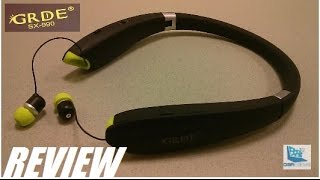 REVIEW GRDE SX990 Folding Bluetooth Headphones [upl. by Dynah]