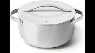 Caraway Nonstick Ceramic Dutch Oven Pot with Lid 65 qt 105quot  Non Toxic PTFE amp PFOA Free [upl. by Nosnek]