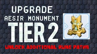 How to upgrade Aesir Monument Tier 2  Unlock added Rune Path  Unlock Poison Cast  Ragnarok Mobilr [upl. by Muriah]