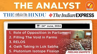 The Analyst 24th June 2024 Current Affairs Today  Vajiram and Ravi Daily Newspaper Analysis [upl. by Holland]