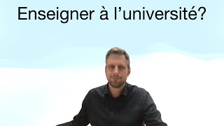 Comment devenir enseignant à luniversité [upl. by Ause238]