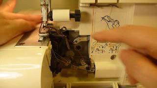 Singer Pro Finish Serger Flatlock Stitch Video Part 4 [upl. by Ahsemed]