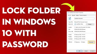 How to Lock Folder in Windows 10 with Password EASY [upl. by Adaminah]