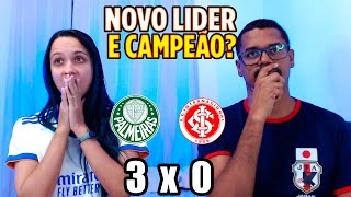 REACT PALMEIRAS 3 X 0 INTERNACIONAL  NOVO LIDER DO BRASILEIRAO [upl. by Ttsepmet]