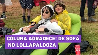 Lollapalooza 2024 público leva sofá inflável para curtir festival e revela truque [upl. by Cogen765]