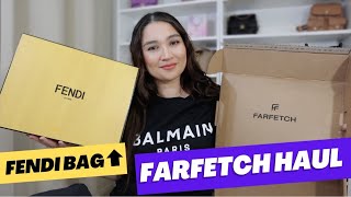 FARFETCH HAUL MUST HAVE FASHION ITEMS  Fendi Bag Unboxing Farfetch Discount Code [upl. by Adabelle]