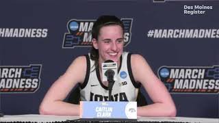 Caitlin Clark Lisa Bluder Kate Martin talk Iowa womens basketballs NCAA Tournament 1stround win [upl. by Esaj732]