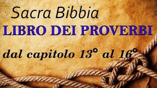 Sacra Bibbia Proverbi dal capitolo 13° al 16° [upl. by Ferrel]