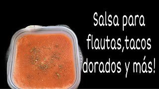 SALSA MEXICANA PARA FLAUTAS Y TACOS DORADOS [upl. by Aronson592]