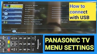 Panasonic TV  Panasonic 40 Inch TV  Panasonic Tv Menu Settings  How to Connect External Devise [upl. by Amsa]