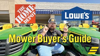 Lowes amp Home Depot John Deere Mower Buyer’s Guide [upl. by Leahcin]