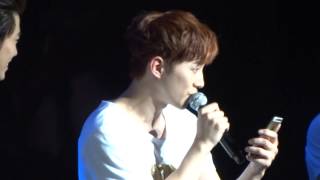 HD FANCAM 2PM Junho speaking English and reading letter he wrote  LA 2PM World Tour [upl. by Heman]