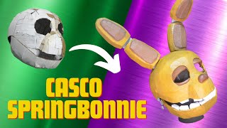 Cómo hacer un casco de Springbonnie con mandíbula movible  Hecho con cartón  Fácil de Hacer [upl. by Anyar]