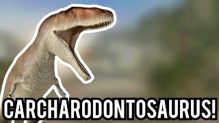 New Carcharodontosaurus Remodel  Roblox Dinosaur World Mobile [upl. by Snashall]