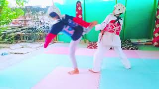 ये फाइट आपको चौका देगी  ताइक्वांडो दंगल taekwondo karate viralvideo shorts [upl. by Schwab]