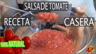 SALSA DE TOMATE para PIZZA 100 CASERA l FACIL y RAPIDA de preparar [upl. by Nedearb]