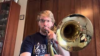 Bordogni  No 3  Bass Trombone Etude [upl. by Daraj]