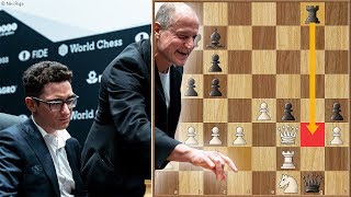 The Harrelson Blunder  Caruana vs Carlsen 2018  Game 1 [upl. by Siraf]