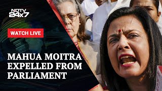 Mahua Moitra Expelled From Parliament Over CashForQuery Row  NDTV 24x7 [upl. by Malory]