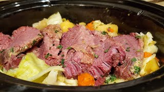 BEST Corned Beef amp Cabbage in a Crockpot [upl. by Ynney]