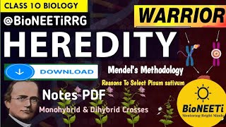 Heredity 2 Mendelism CBSE NCERT NEET Monohybrid amp Dihybrid Crosses [upl. by Ane]