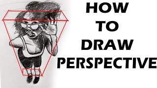 How to draw Foreshortening  Perspective Drawing Tutorial [upl. by Groos594]