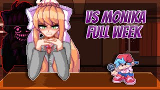 Friday Night Funkin VS Monika FULL WEEK  Cutscenes HARD [upl. by Eonak]