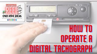 How To Operate A Digital Tachograph Manual Entries [upl. by Noeled]