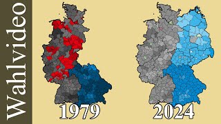 Europawahlen in Deutschland 1979 bis 2024 nach Kreisen [upl. by Zobe]