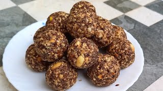 Flaxseed Ladoo With Jaggeryअलसी के लड्डू Ladoo For PCOS Weight Loss ओमेगा3 फैटी एसिड भरपूर लड्डू [upl. by Renny118]