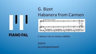 Habanera from Carmen G Bizet Karaoke by Pianopal [upl. by Maureene146]