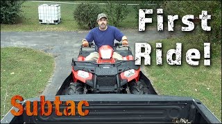 2017 Polaris Sportsman 570 First Ride At The Land [upl. by Vtarj]