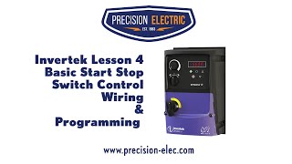 Invertek Optidrive E3 Training Lesson 4 Basic Start Stop Switch Control Wiring amp Programming [upl. by Arriat]