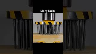 Hydrolic press vs Many nails 🛢️shorts hydrolicpress hydrolics  ytshort viralvideo [upl. by Horsey]