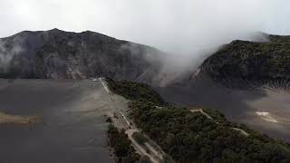 Irazu Volcano Costa Rica Aerial [upl. by Oirramed]