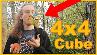 Solving a 4x4 Rubiks Cube while juggling [upl. by Alleynad557]