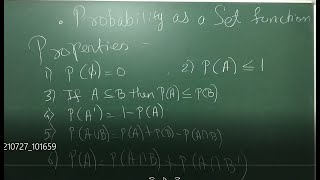 Lecture 3 Axiomatic approach to probability Proof of some important properties in probability [upl. by Harper]