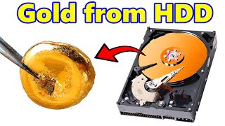 How to make gold from HDD hard disks drive old computer Original gold extraction [upl. by Bish952]