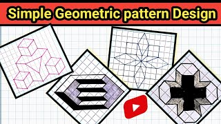 Simple Geometric pattern Design  Simple Geometric Pattern Drawing Easy [upl. by Dorca]