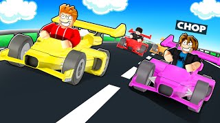 ROBLOX CHOP AND FROSTY RACE WITH GOKARTS TO THE FINISH [upl. by Olrak946]